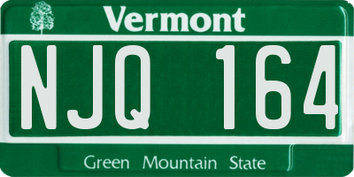 VT license plate NJQ164
