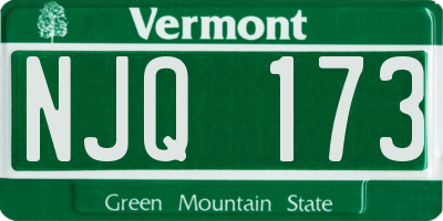 VT license plate NJQ173
