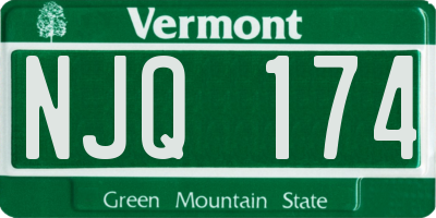 VT license plate NJQ174