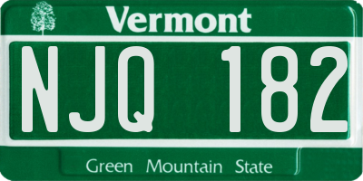 VT license plate NJQ182