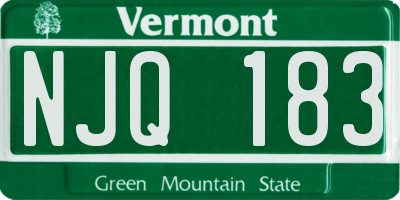 VT license plate NJQ183