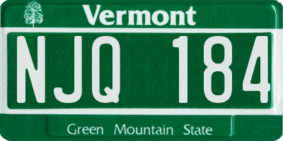 VT license plate NJQ184