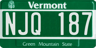VT license plate NJQ187