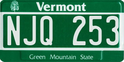 VT license plate NJQ253
