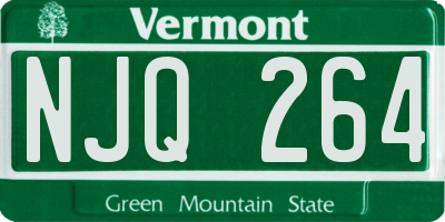 VT license plate NJQ264