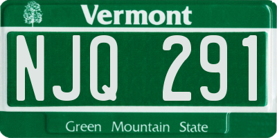 VT license plate NJQ291