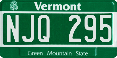 VT license plate NJQ295