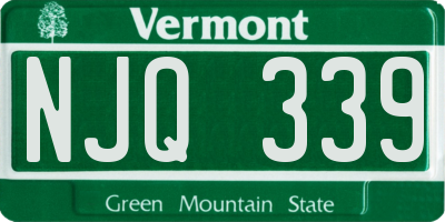 VT license plate NJQ339