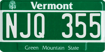 VT license plate NJQ355