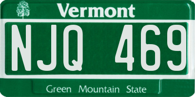 VT license plate NJQ469