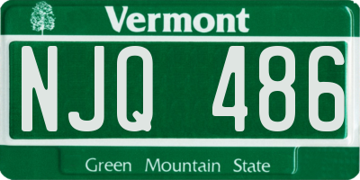 VT license plate NJQ486