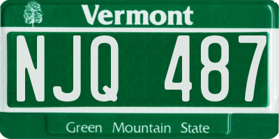 VT license plate NJQ487