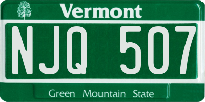 VT license plate NJQ507