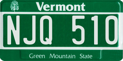 VT license plate NJQ510