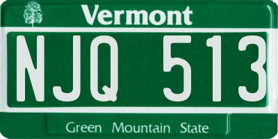 VT license plate NJQ513