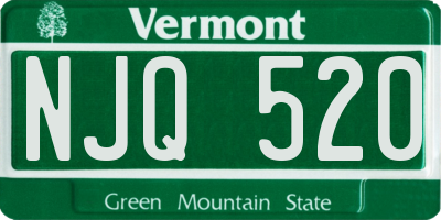 VT license plate NJQ520