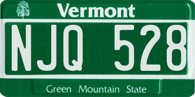 VT license plate NJQ528