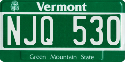 VT license plate NJQ530