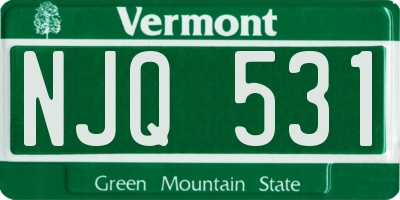 VT license plate NJQ531
