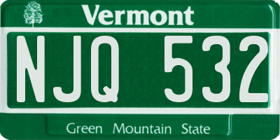 VT license plate NJQ532