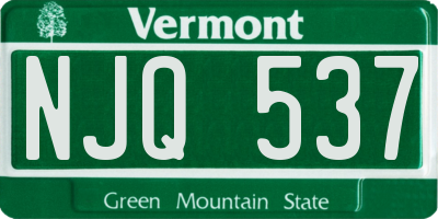 VT license plate NJQ537