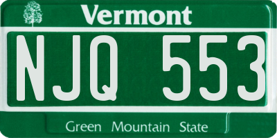 VT license plate NJQ553