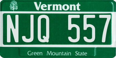 VT license plate NJQ557