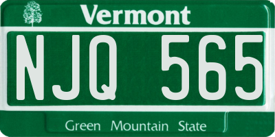VT license plate NJQ565