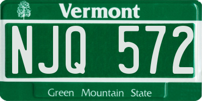 VT license plate NJQ572