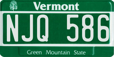 VT license plate NJQ586