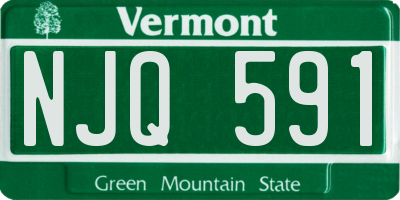 VT license plate NJQ591