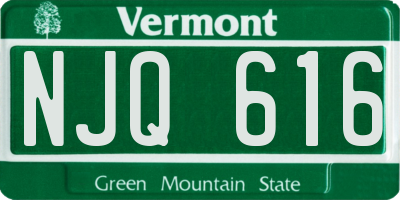 VT license plate NJQ616