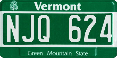 VT license plate NJQ624