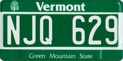 VT license plate NJQ629
