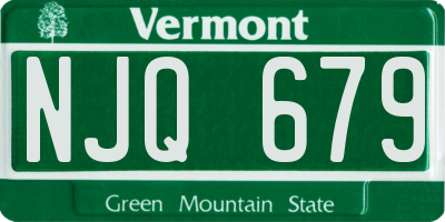 VT license plate NJQ679