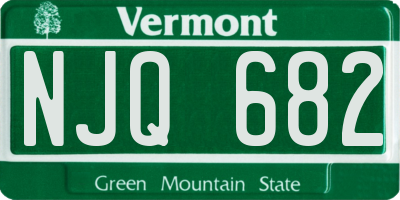 VT license plate NJQ682