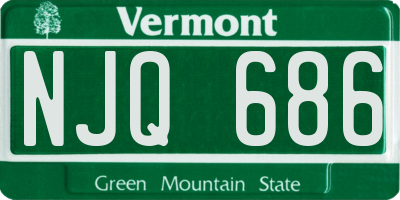 VT license plate NJQ686