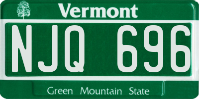 VT license plate NJQ696