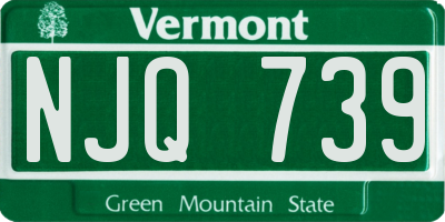 VT license plate NJQ739