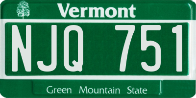 VT license plate NJQ751
