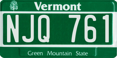 VT license plate NJQ761