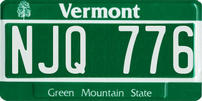 VT license plate NJQ776