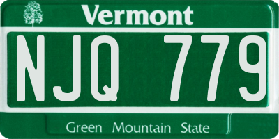 VT license plate NJQ779