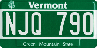 VT license plate NJQ790