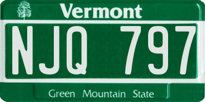 VT license plate NJQ797