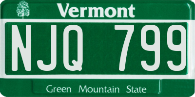VT license plate NJQ799
