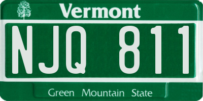 VT license plate NJQ811