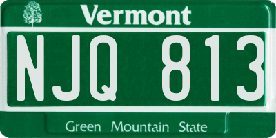 VT license plate NJQ813