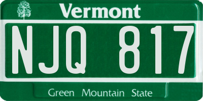 VT license plate NJQ817