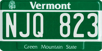 VT license plate NJQ823